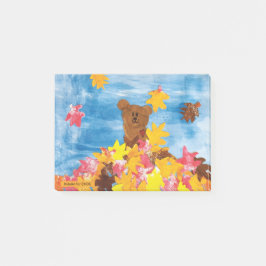 KidsArt für CHOC - Herbstlaub Bär Post-it Klebezettel