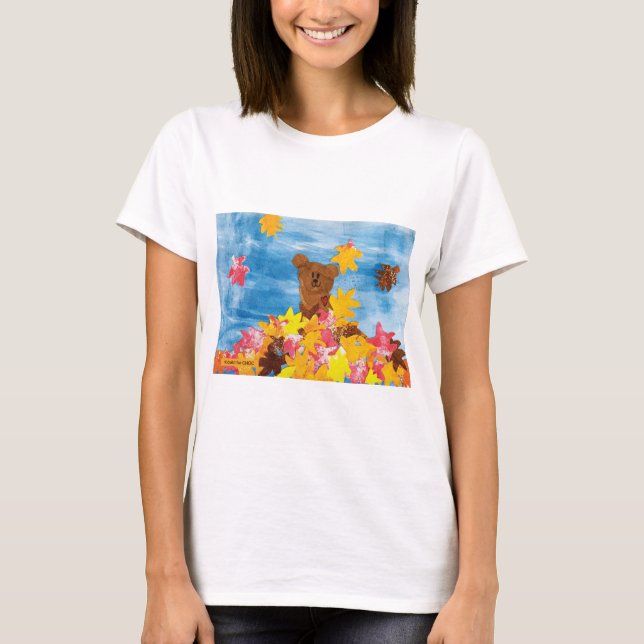 KidsArt für CHOC - Herbstlaub Bär T-Shirt (Vorderseite)
