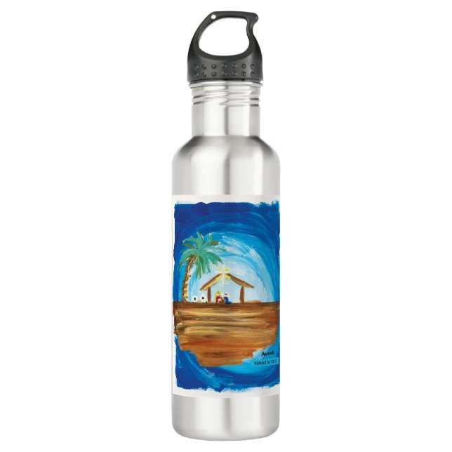 KidsArt für Choc - Weltfrieden Edelstahlflasche (Vorderseite)