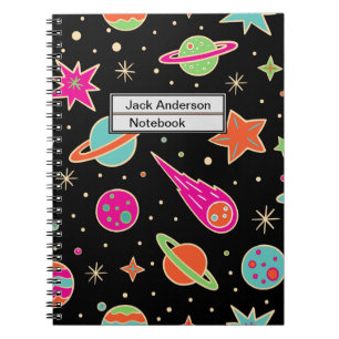 Kids's Back to School Space Rocket Muster Notizblock