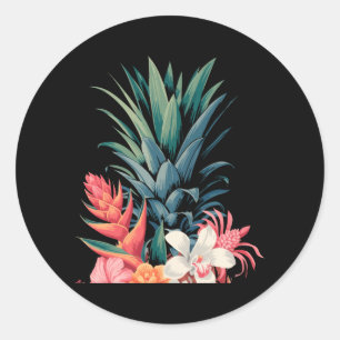 Kiefer Blumen Blumen Sommerferien Kiefern Hawaii Runder Aufkleber