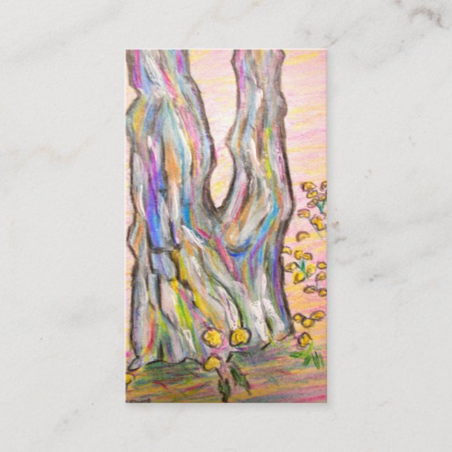 Kiefer mit Löwenzahn Visitenkarte (Vorderseite)