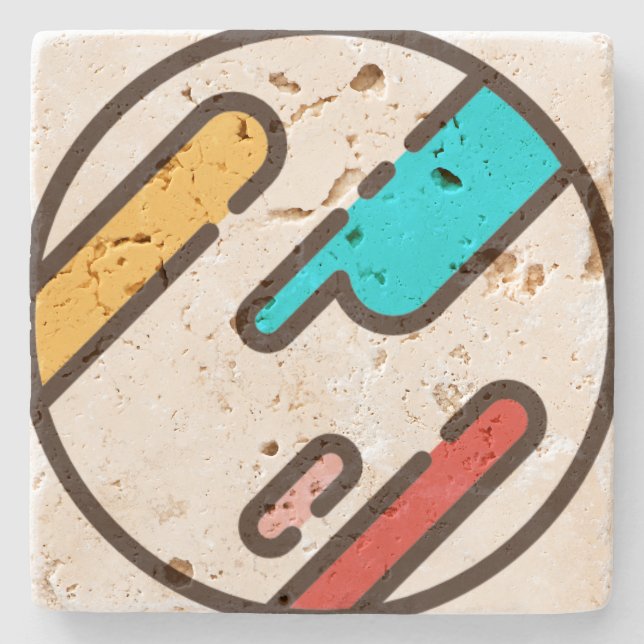 Kiefer Steinuntersetzer (Vorderseite)