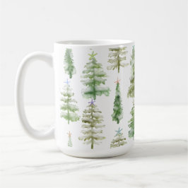 Kiefern an der Küste, gekrönt von Starfish Kaffeetasse