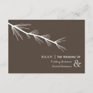 Kiefern-Ast Brown, das R.S.V.P. Wedding ist RSVP Karte