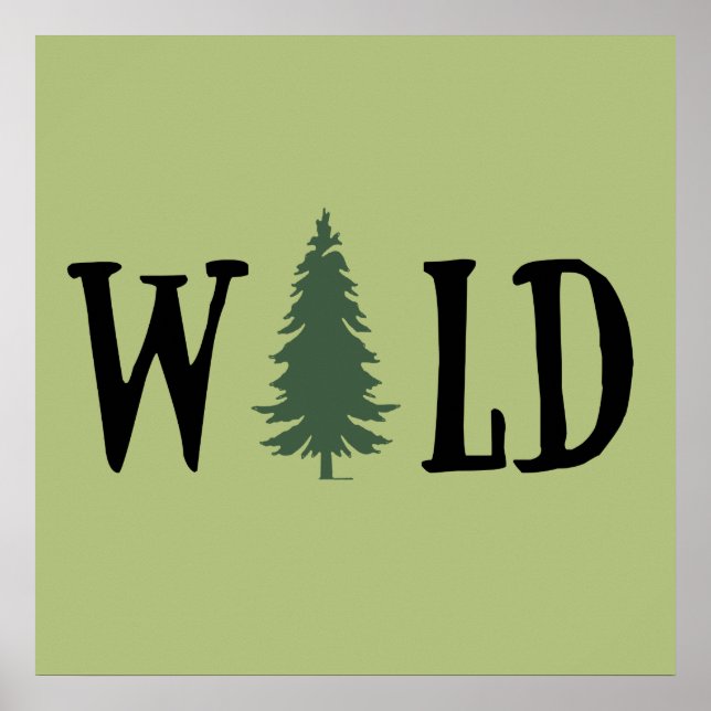 Kiefern in den Wald  Poster (Vorne)