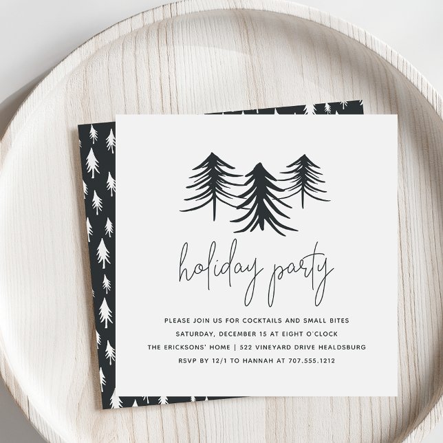 Kiefern | Moderne Feiertage Einladung (Von Creator hochgeladen)