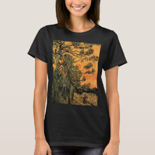 Kiefern, Rote Himmel, Untergehende Sonne von Vince T-Shirt