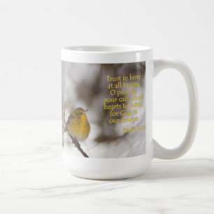 Kiefern-Trällerer-Psalm-62:8 Tasse