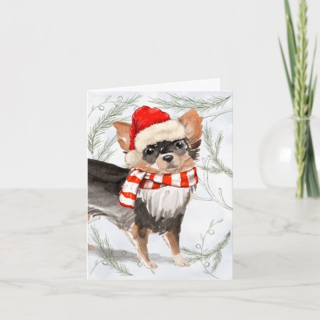 Kiefern und Chihuahua Weihnachten (Vorderseite)