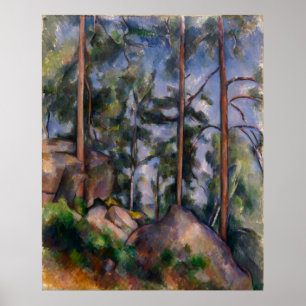 Kiefern und Felsen (Buttone und Rochers) Paul Poster