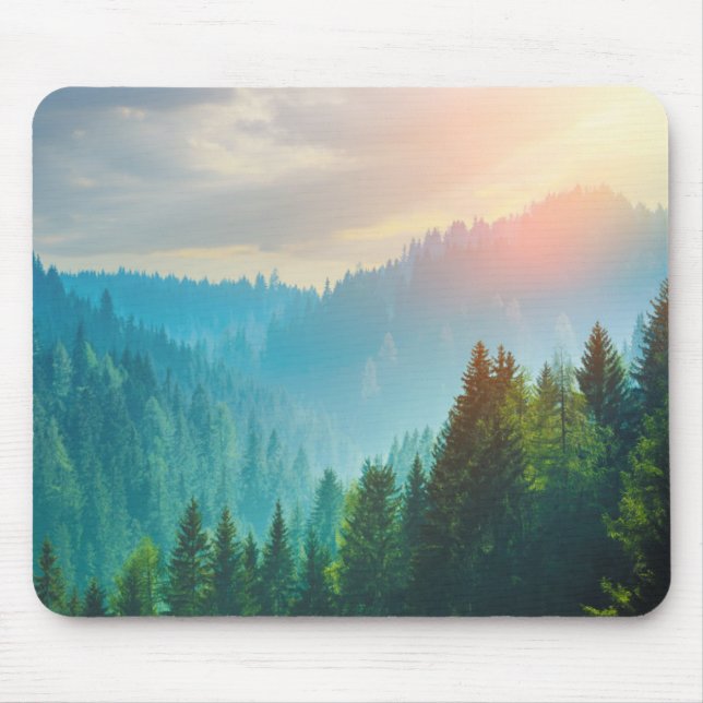 Kiefern-Wald in den Dolomit, Italien Mousepad (Vorne)