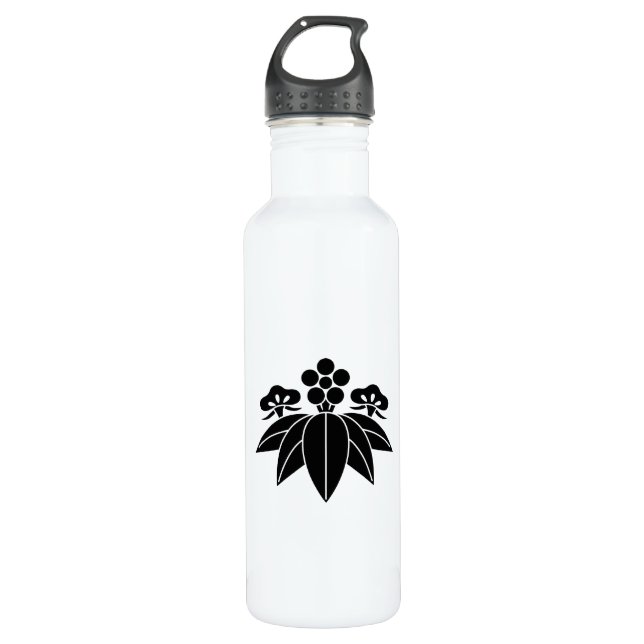 Kiefernbambusume im Gentianstil Edelstahlflasche (Vorderseite)