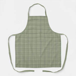 Kiefernhirsch-Karo - Salbeigrünes Cabincore-Tartan Schürze