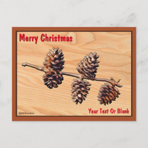 Kiefernholzzweig Postkarte
