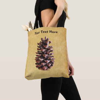 Kiefernkiefer auf Vintagem Papier Tasche