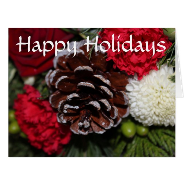 Kiefernkone mit Grünpflanzen (Vorderseite (Horizontal))