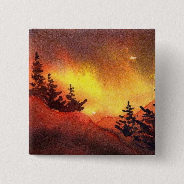 Kiefernlandschaft Button (Vorderseite)