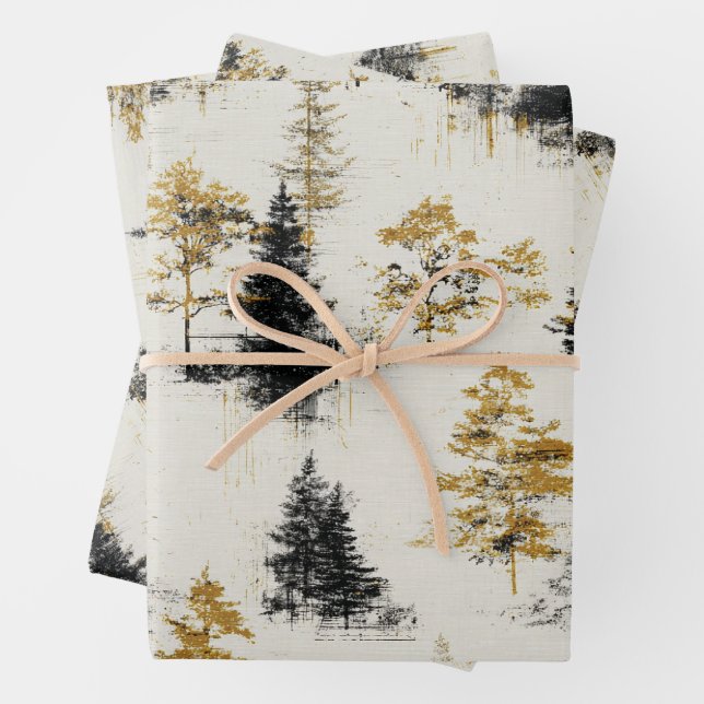 Kiefernlandschaft Landschaft Geschenkpapier Set (Beispiel)