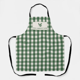 Kiefernnadeln-Lane-Gingham mit botanischem Charme Schürze