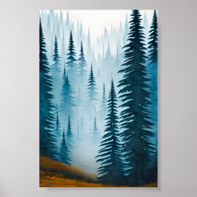 Kiefernwald Poster (Vorne)