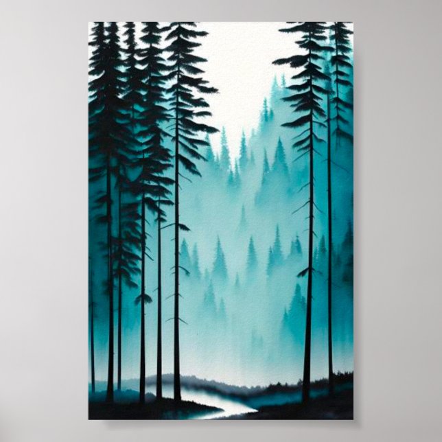 Kiefernwald Poster (Vorne)