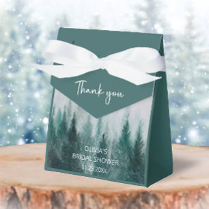 Kiefernwald Wasserfarbe Grüne Brautparty  Geschenkschachtel