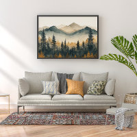 Kiefernwald-Zen-Minimalist-Wandkunst