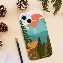 Kiefernwälder, Berge und Sonnenaufgang Case-Mate iPhone Hülle