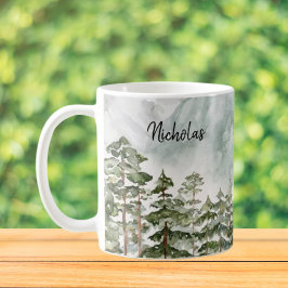 Kiefernwälder und -gebirge kaffeetasse