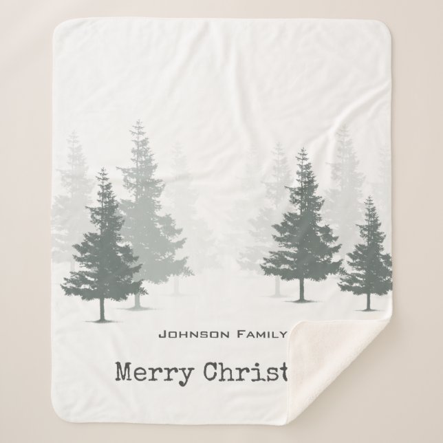 Kiefernwälder Weihnachtsfeiertag Sherpadecke (Vorderseite)