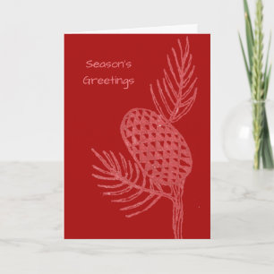 Kiefernzapfen Holiday Card Feiertagskarte
