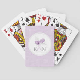 Kiefernzapfen lila Hochzeitkarten Spielkarten