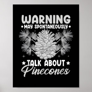 Kiefernzapfenbaum Lustige Pflanze Bergwald Poster