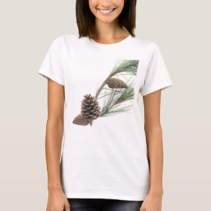 Kiefernzweig mit den Kegel T-Shirt