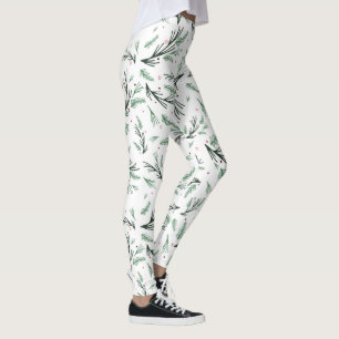 Kiefernzweig-Muster-Leggings Leggings