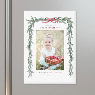 Kiefernzweig Rahmen Foto Weihnachten Urlaub Magnet