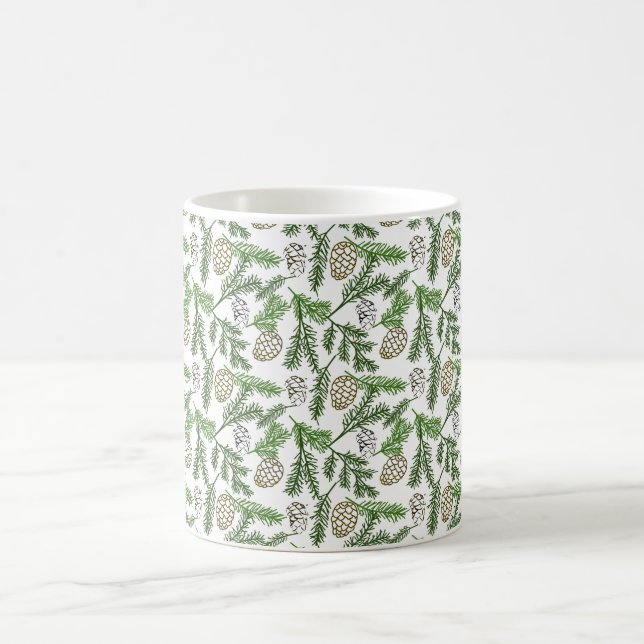 Kiefernzweige Kaffee-Tasse Kaffeetasse (Mittel)