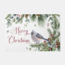 Kiefernzweige Pine Cones Titmouse Berries Doormat Fußmatte