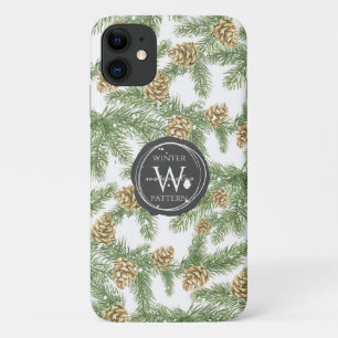 Kiefernzweige und Kiefernkiefer Wasserfarbmuster Case-Mate iPhone Hülle