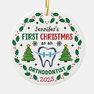 Kieferorthopäden Erster Weihnachtsbaum Personalisi Keramik Ornament