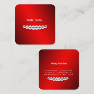 Kieferorthopädie Business Card Quadratische Visitenkarte