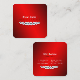 Kieferorthopädie Business Card Quadratische Visitenkarte