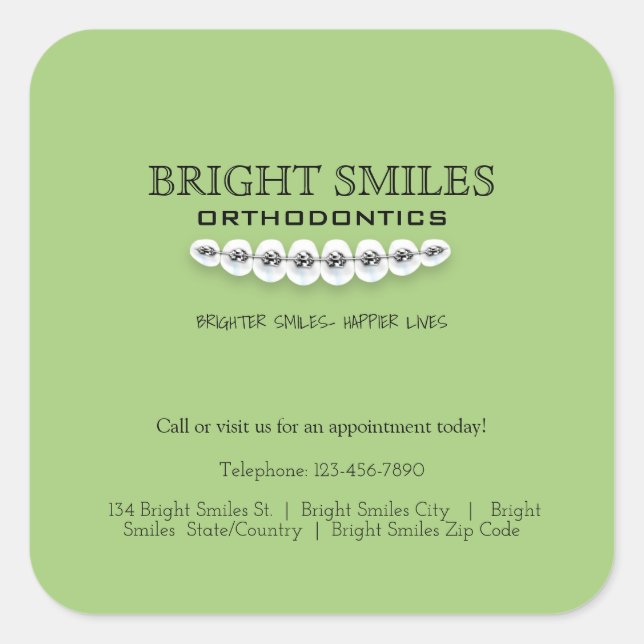 Kieferorthopädie Business Promo Sticker (Vorderseite)