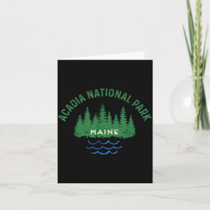 Kieferwald Acadia Nationalpark Maine Vintage Karte