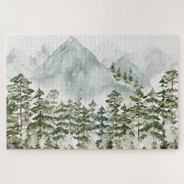 Kieferwald und Berge (Horizontal)