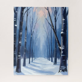 Kieferwald Winterwald Aquarellmalerei