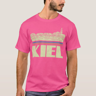 Kiel City Gift Deutschland City Silhouette Skyline T-Shirt