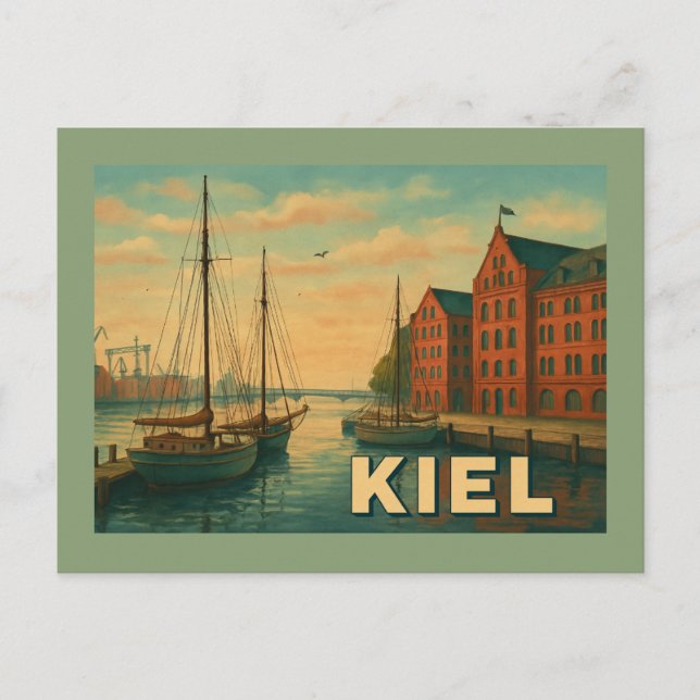 Kiel Deutschland City Art Postkarte (Vorderseite)