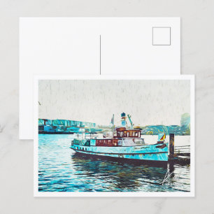 Kiel Deutschland Schönes Ölbild Stadtlandschaft Postkarte